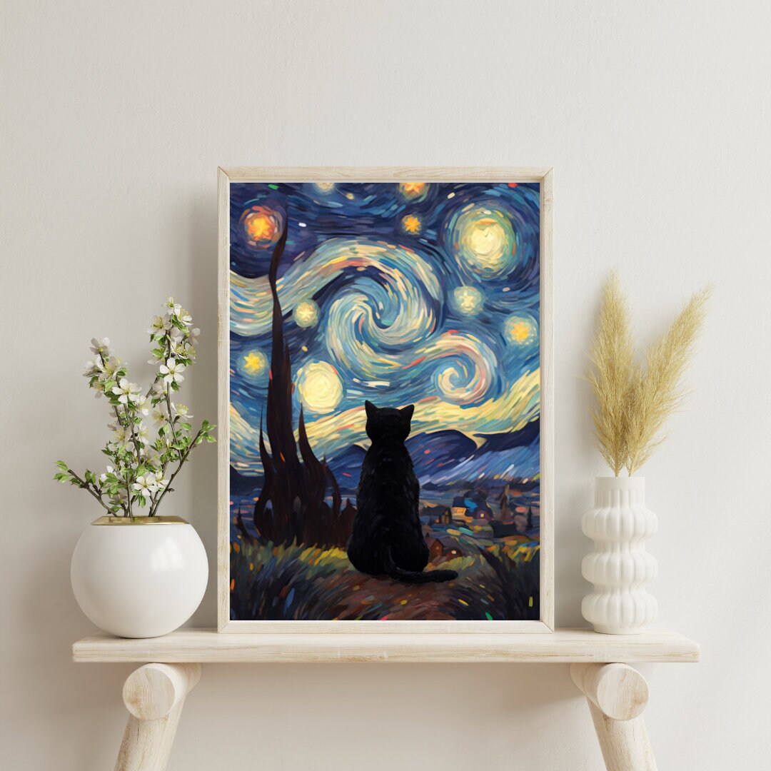 Cat Wishes - Art Print, Cat Lover Gift