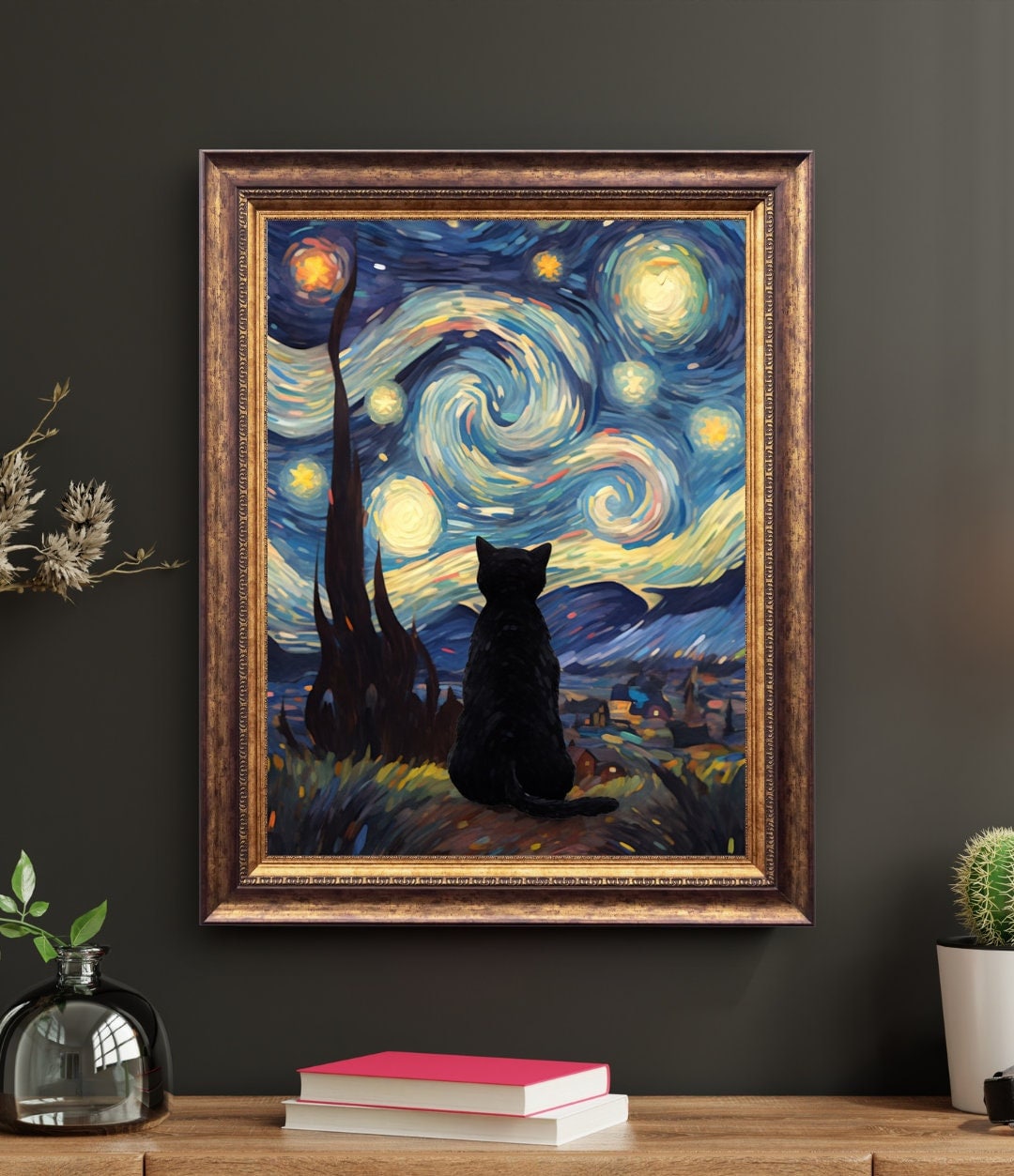 Cat Wishes - Art Print, Cat Lover Gift