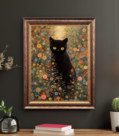 Abstract Feline Elegance Art Print, Cat Lover Gift