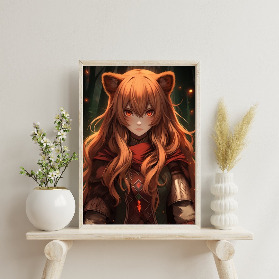 Resolve of the Faithful Companion: Warrior Maiden Art Print - Wall Decor Poster