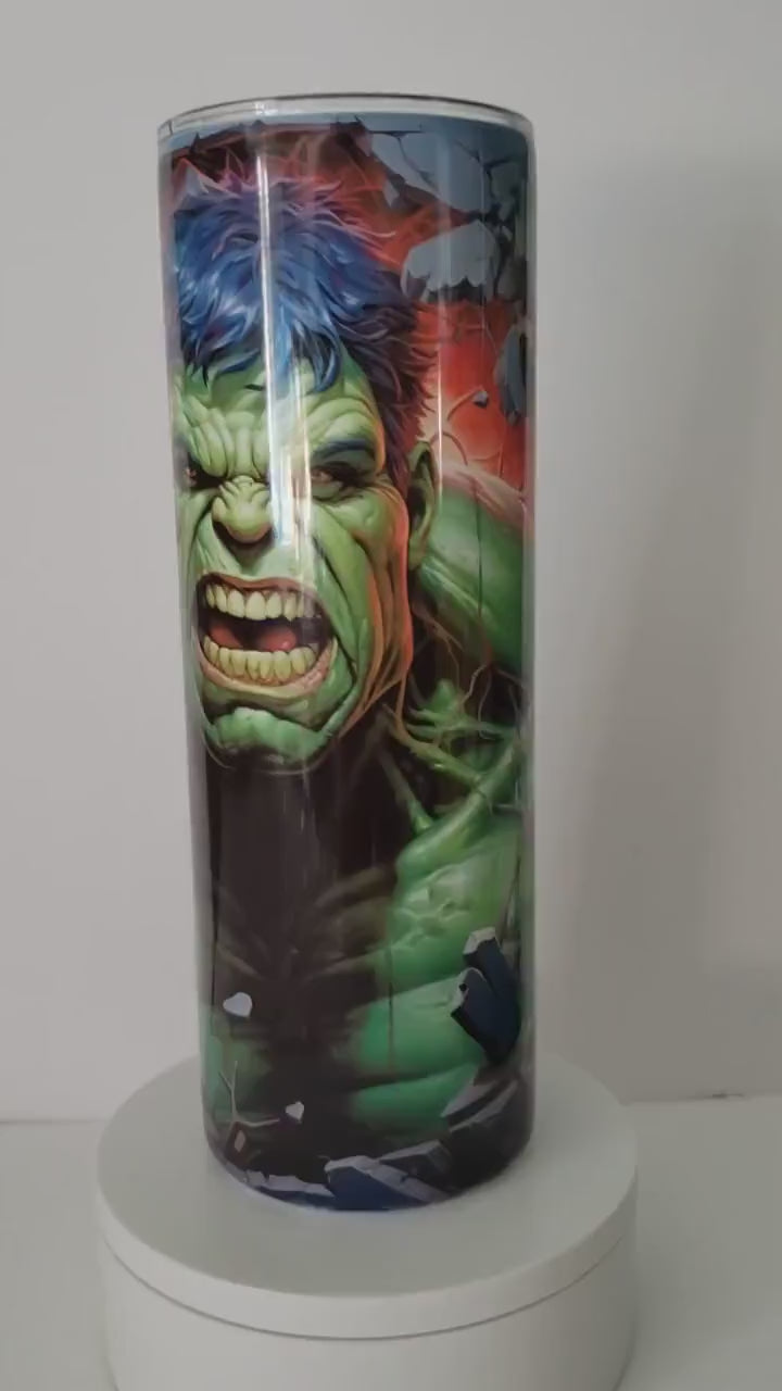 Green Titan Power 20oz Tumbler - Customizable Super Strength-Themed Travel Cup - Perfect for Comic Book Enthusiasts