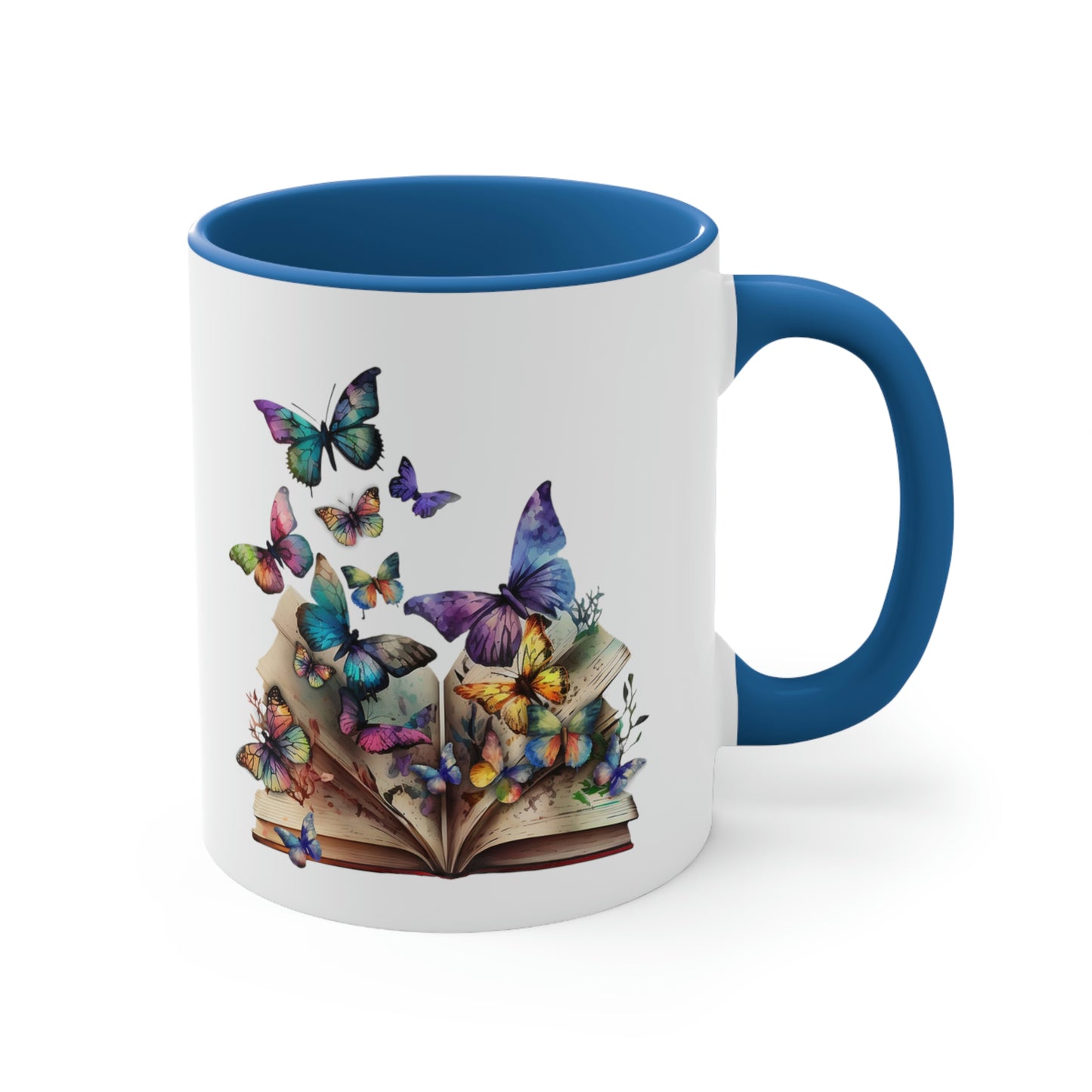 Colorful Butterfly Book Mug, Butterfly Lover Gift, Bookworm Mug,Literary Gift,Reading Mug,Butterfly Decor Book Lover Mug,Butterfly Magic Mug