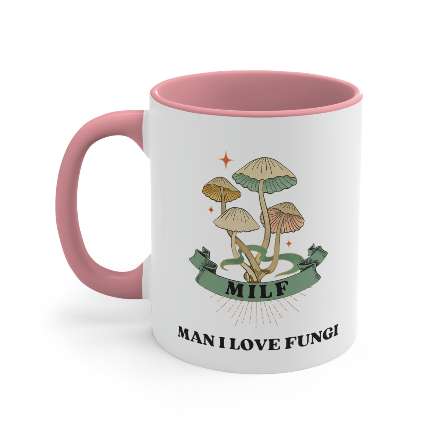 Mushroom Lover's Delight: MILF Man I Love Fungi Coffee Cup, Funny Mushroom Quote, Unique Ceramic Mug, Nature Inspired Gift