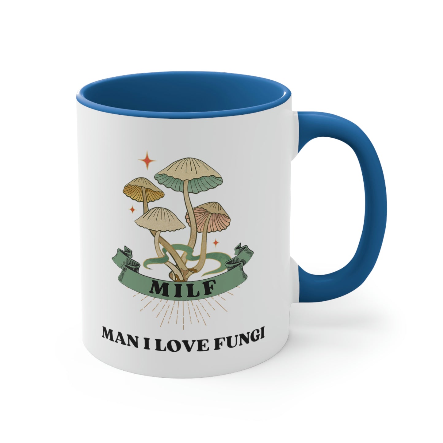 Mushroom Lover's Delight: MILF Man I Love Fungi Coffee Cup, Funny Mushroom Quote, Unique Ceramic Mug, Nature Inspired Gift