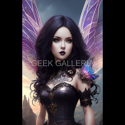 Goth Fairy V1, 11x17 inches, Art Print, Beautiful