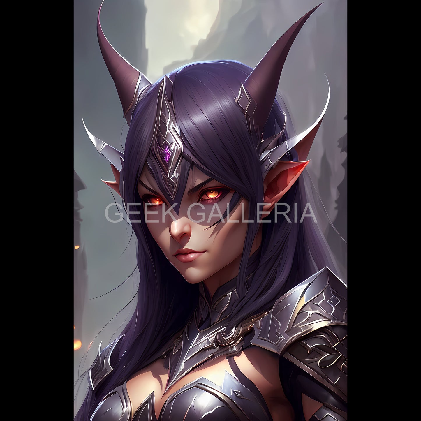 Dark Elf Warrior: The Huntress - 11x17 Inches - Art Print