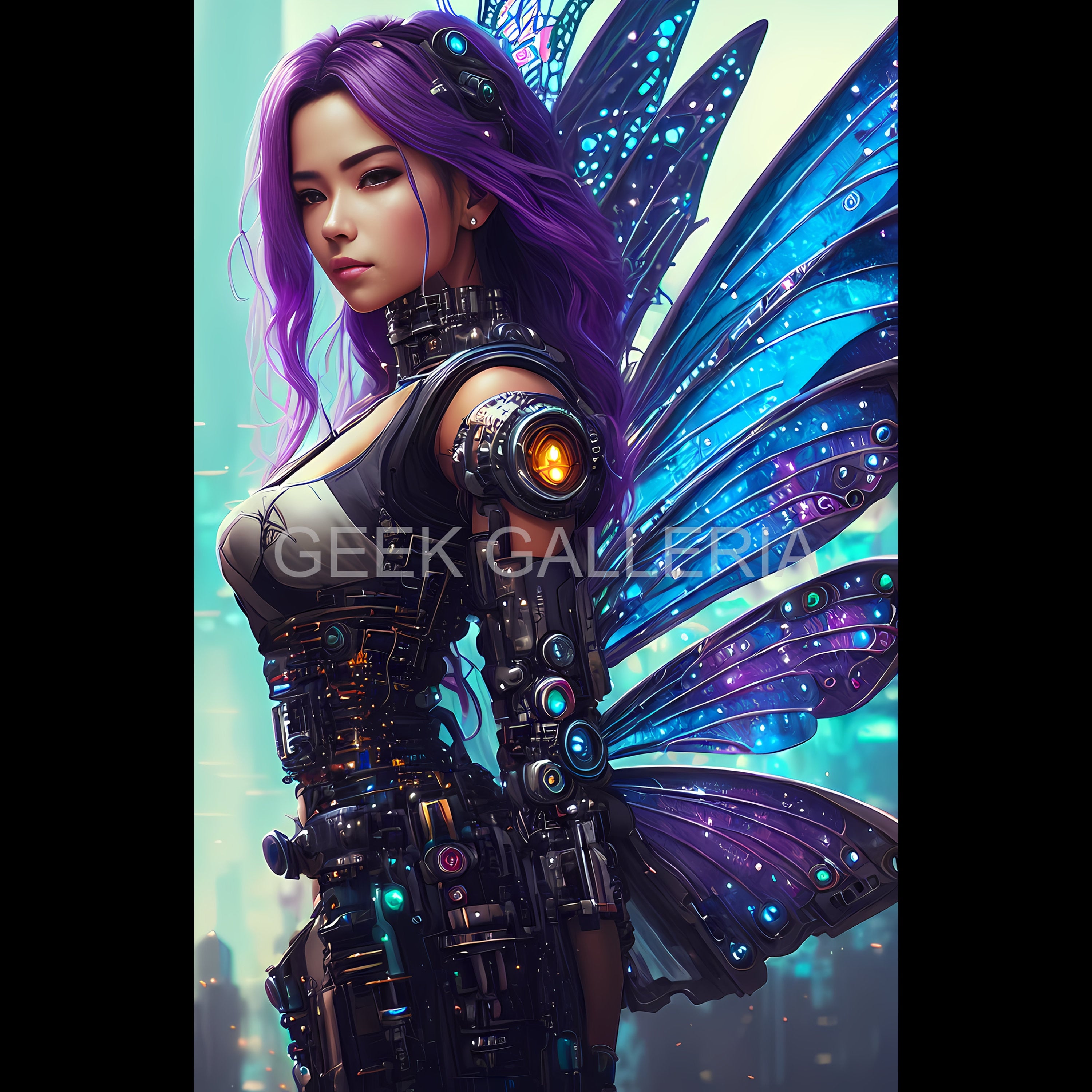 Cyberpunk Fairy V1: A Digital World of Magic and Technology, 11x17 Inc ...