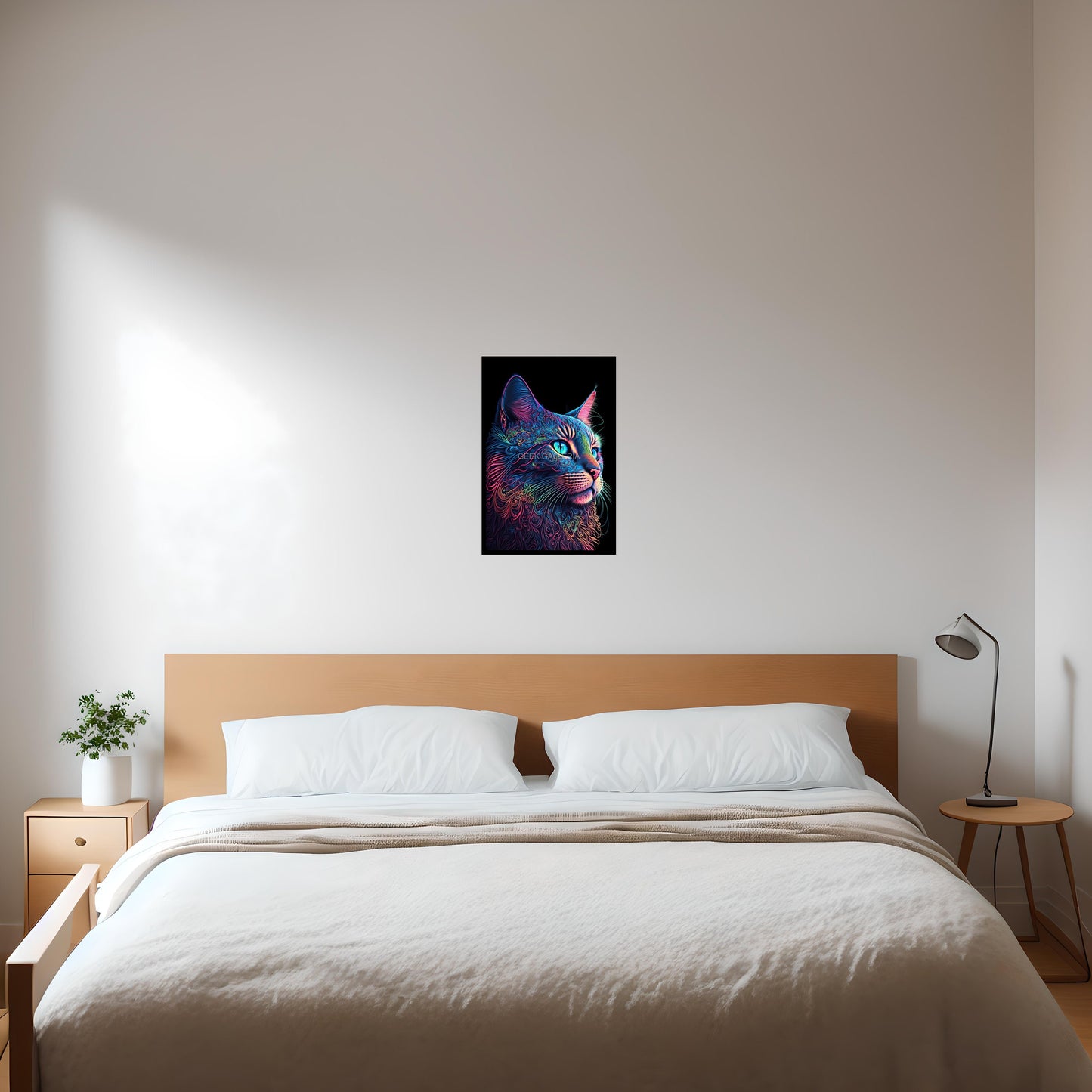 Colorful Psychedelic Cat Art Print - 11x17 Inches