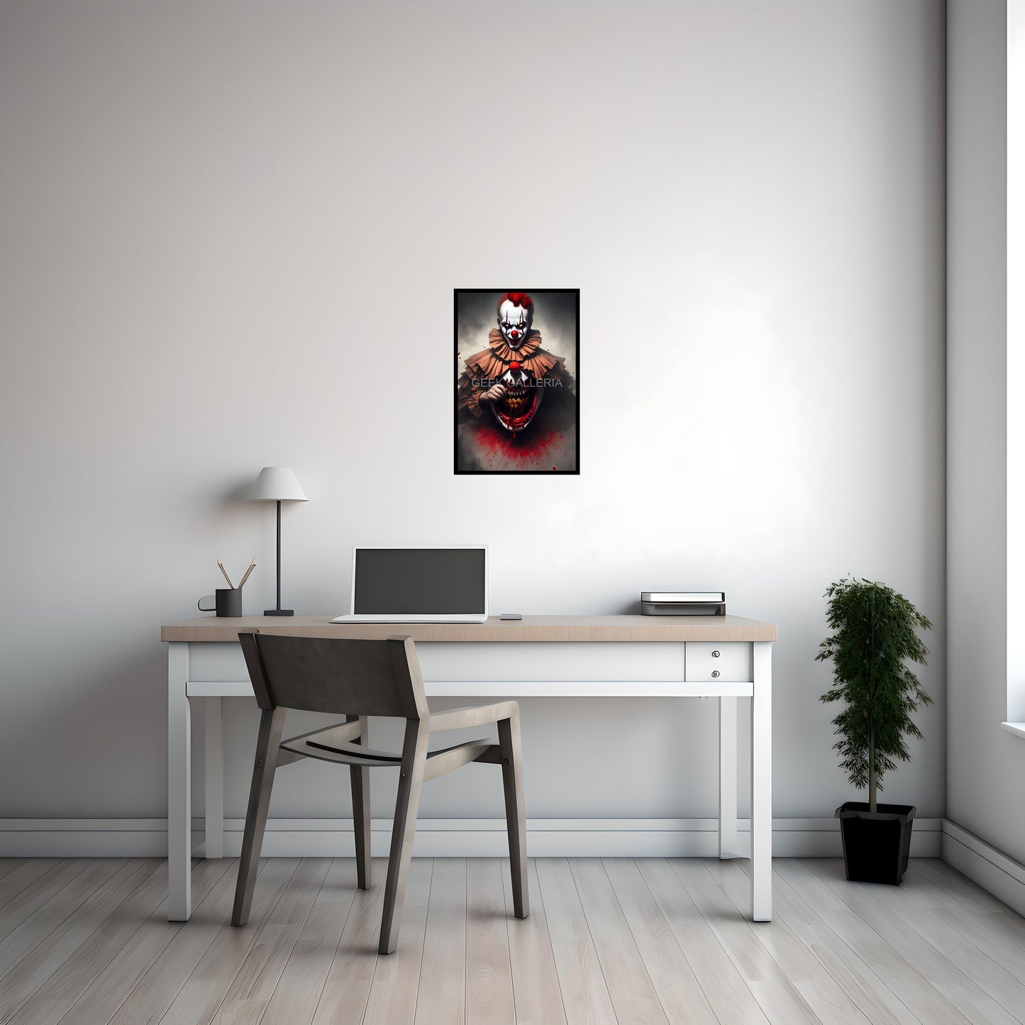 Creepy Clown V2, Art Print, Horror, Spooky, Scary, Halloween