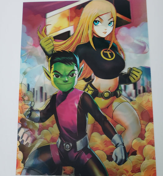 Dynamic Heroes of a Teen Super Squad, 3D Lenticular Poster, Motion Poster