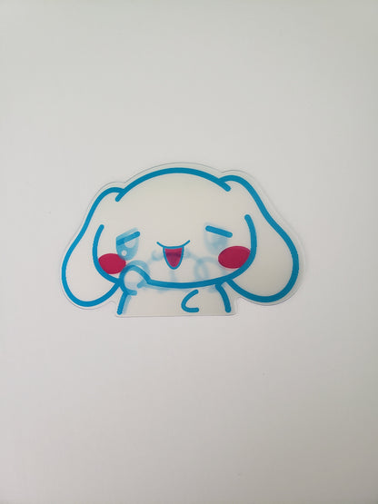 Adorable Animated Pup Peeker Sticker, 3D lenticular Car Sticker, Anime Sticker, Kawaii Sticker