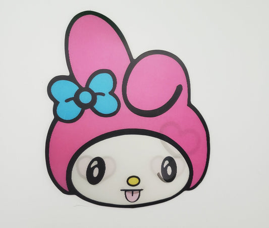 Sweet Bunny, Peeker Sticker, 3D Lenticular Car Sticker, Motion Sticker, Anime Sticker, Kawaii Sticker