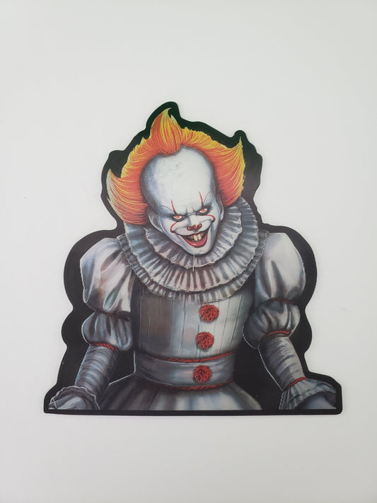 Creepy Clown 2, Peeker Sticker, 3D Lenticular Car Sticker, Motion Sticker, Horror Sticker, Movie Sticker