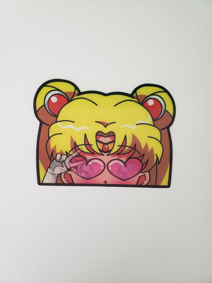Sailor Girl 2, Peeker Sticker, 3D Lenticular Car Sticker, Motion Sticker, Anime Sticker, Kawaii Sticker