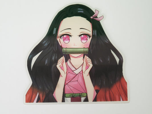 Hungry Demon Girl, 3D Lenticular Car Sticker, Motion Sticker, Anime Sticker, Waifu Sticker, Kawaii Sticker