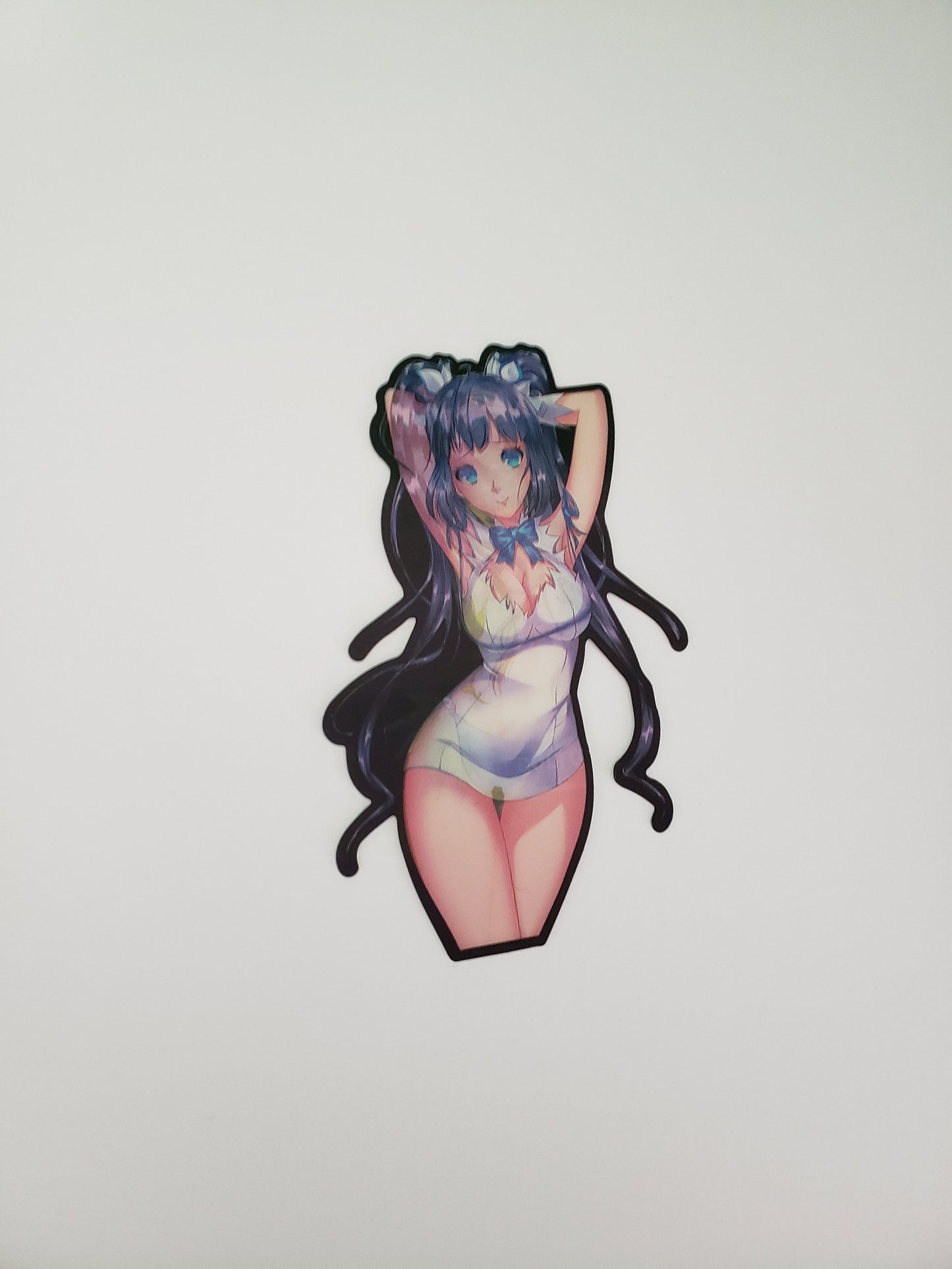Sexy Samurai in Bikini, 3D lenticular Car Sticker, Anime Sticker, Kawaii Sticker, Waifu Sticker