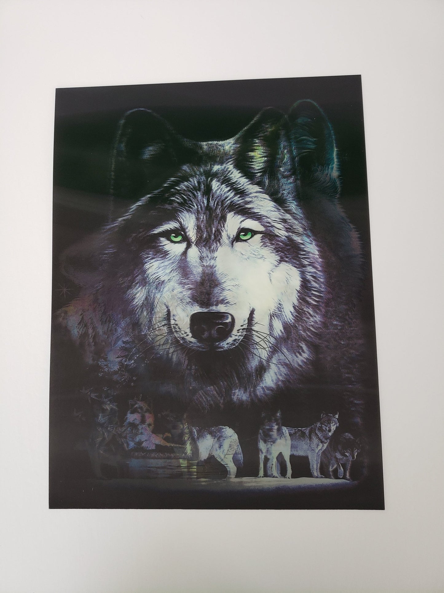 Wolves in the Moonlight, 3D Lenticular Poster, Motion Poster