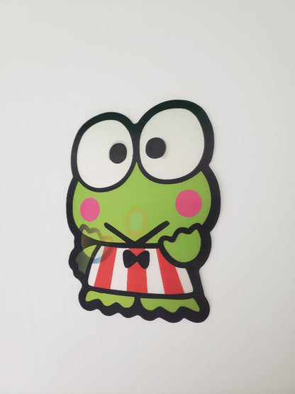 Green Frog, 3D lenticular Car Sticker, Anime Sticker, Kawaii Sticker