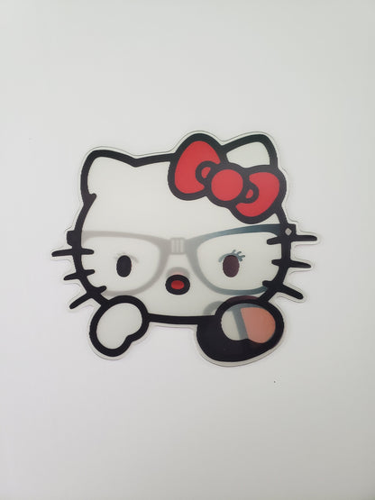 Kitty, Peeker Sticker, 3D Lenticular Car Sticker, Motion Sticker, Anime Sticker, Kawaii Sticker