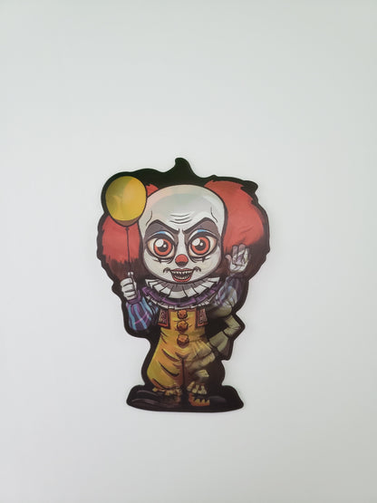 Creepy Clown, Peeker Sticker, 3D Lenticular Car Sticker, Motion Sticker, Horror Sticker, Horror Decal