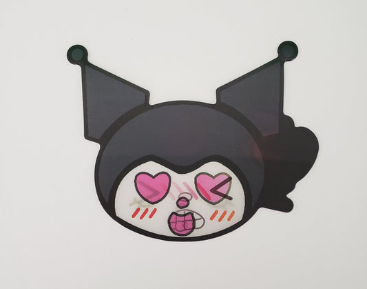Dark Mischievous Cartoon Character, Peeker Sticker, 3D Lenticular Car Sticker, Motion Sticker, Anime Sticker, Kawaii Sticker
