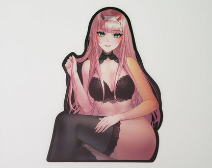 Red-Hot Anime Darling, Sexy Sticker, 3D lenticular Car Sticker, Anime Sticker, Kawaii Sticker, Waifu Sticker
