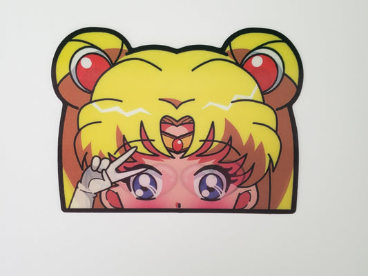 Sailor Girl 2, Peeker Sticker, 3D Lenticular Car Sticker, Motion Sticker, Anime Sticker, Kawaii Sticker