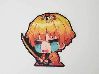 Crying Chibi, Peeker Sticker, 3D Lenticular Car Sticker, Motion Sticker, Anime Sticker, Kawaii Sticker