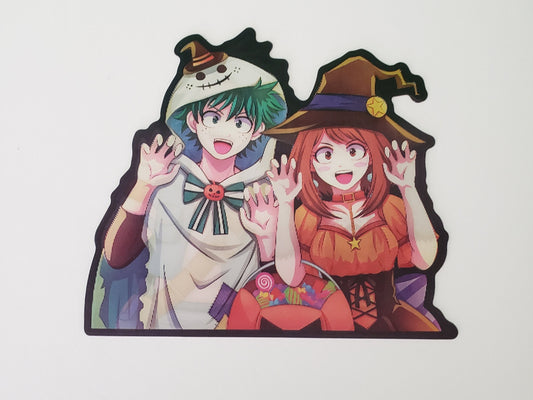 Halloween Heroes, Peeker Sticker, 3D Lenticular Car Sticker, Motion Sticker, Anime Sticker, Kawaii Sticker, Halloween Sticker