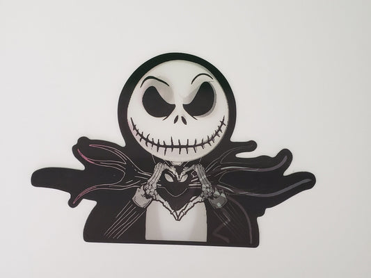 Skeleton in Love, Peeker Sticker, 3D Lenticular Car Sticker, Motion Sticker, Anime Sticker