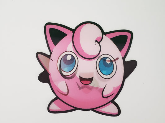 Adorable Singing Pink Creature, 3D Lenticular Car Sticker, Motion Sticker, Anime Sticker, Kawaii Sticker