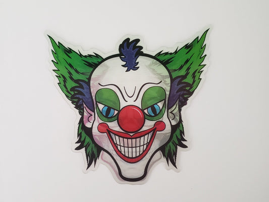 Clown Skull, 3D Lenticular Car Sticker, Motion Sticker, Halloween Sticker, Scary Sticker
