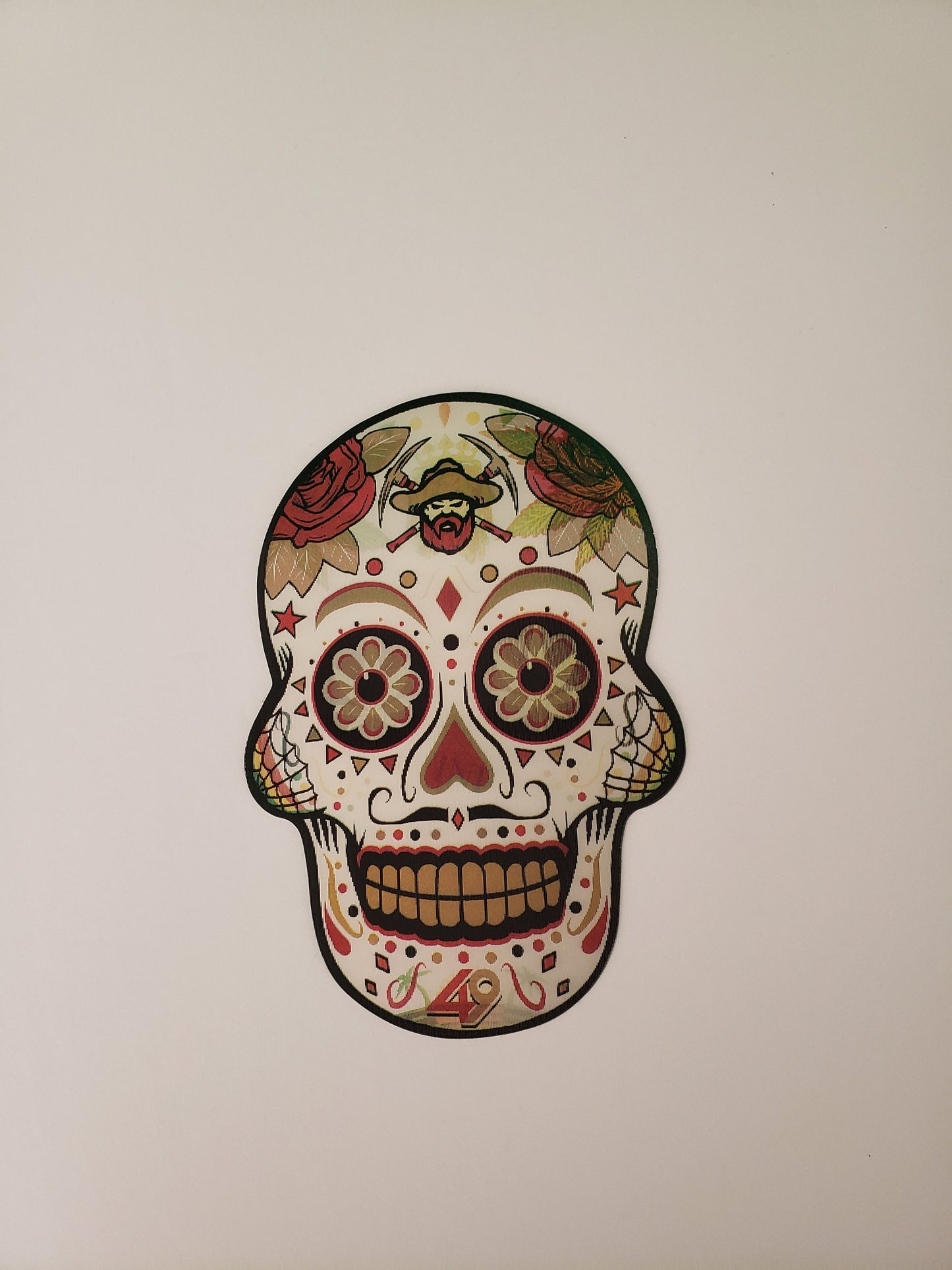 Colorful Calavera Skull Design, 3D Lenticular Car Sticker, Motion Sticker