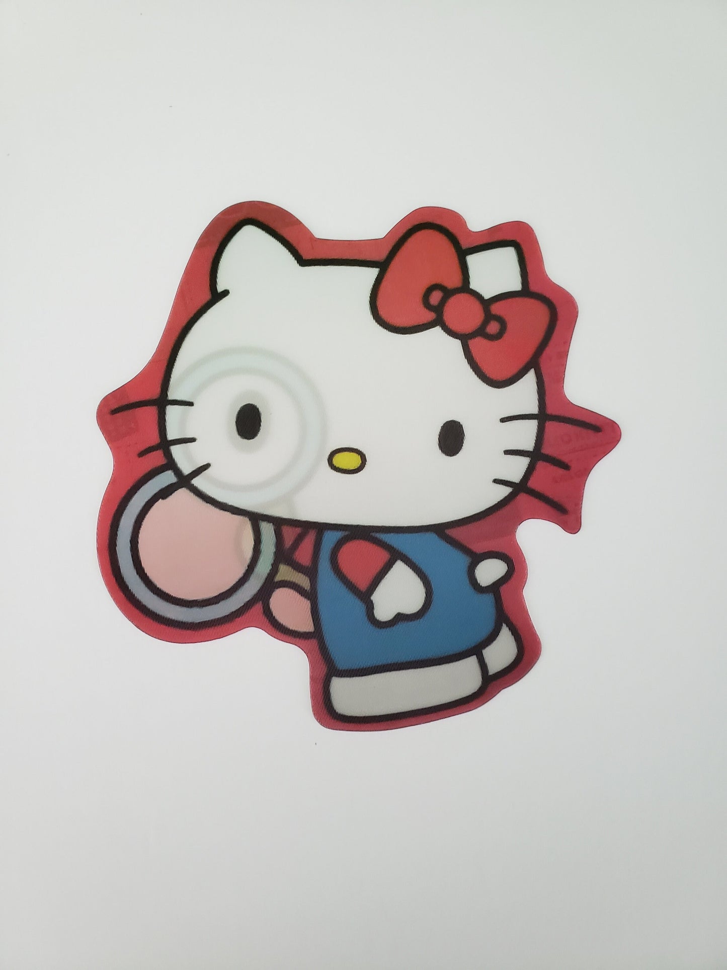 Adorable Cartoon Cat Detective, Peeker Sticker, 3D Lenticular Car Sticker, Motion Sticker, Kawaii Sticker