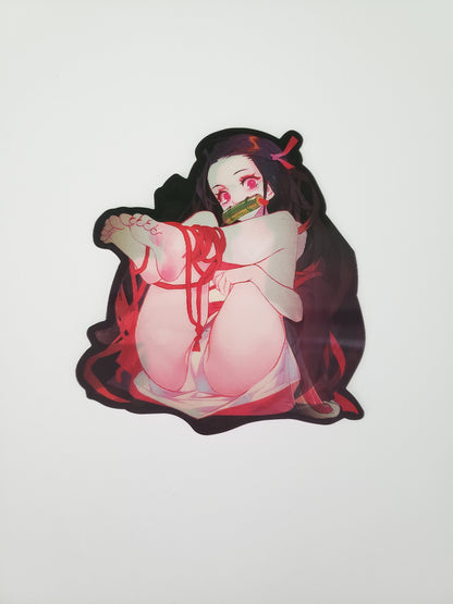 Sexy Demon Girl, 3D Lenticular Car Sticker, Motion Sticker, Anime Sticker, Waifu Sticker, Kawaii Sticker