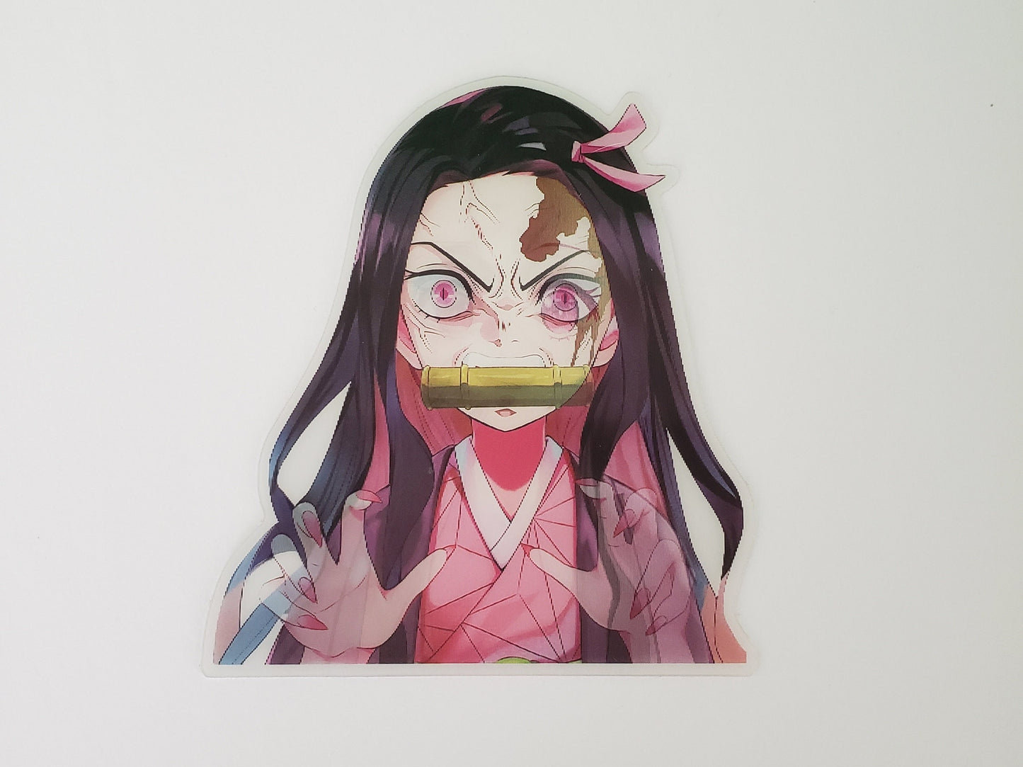 Demon Girl Transformation, Peeker Sticker, 3D Lenticular Car Sticker, Motion Sticker, Anime Sticker, Waifu Sticker