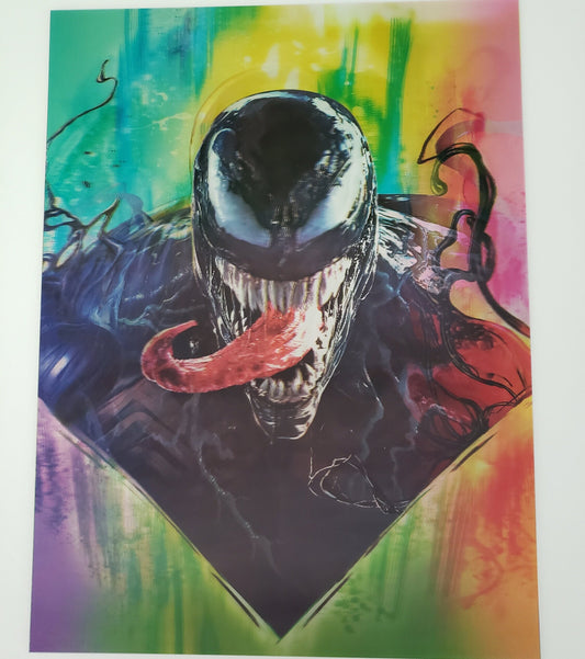 Sinister Symbiote Showdown: An Epic Battle Between Two Dark Entities, 3D Lenticular Poster, Motion Poster