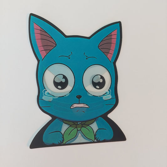 Emotion Changing Fairy Cat , Peeker Sticker, 3D Lenticular Car Sticker, Motion Sticker, Anime Sticker, Husbando Sticker