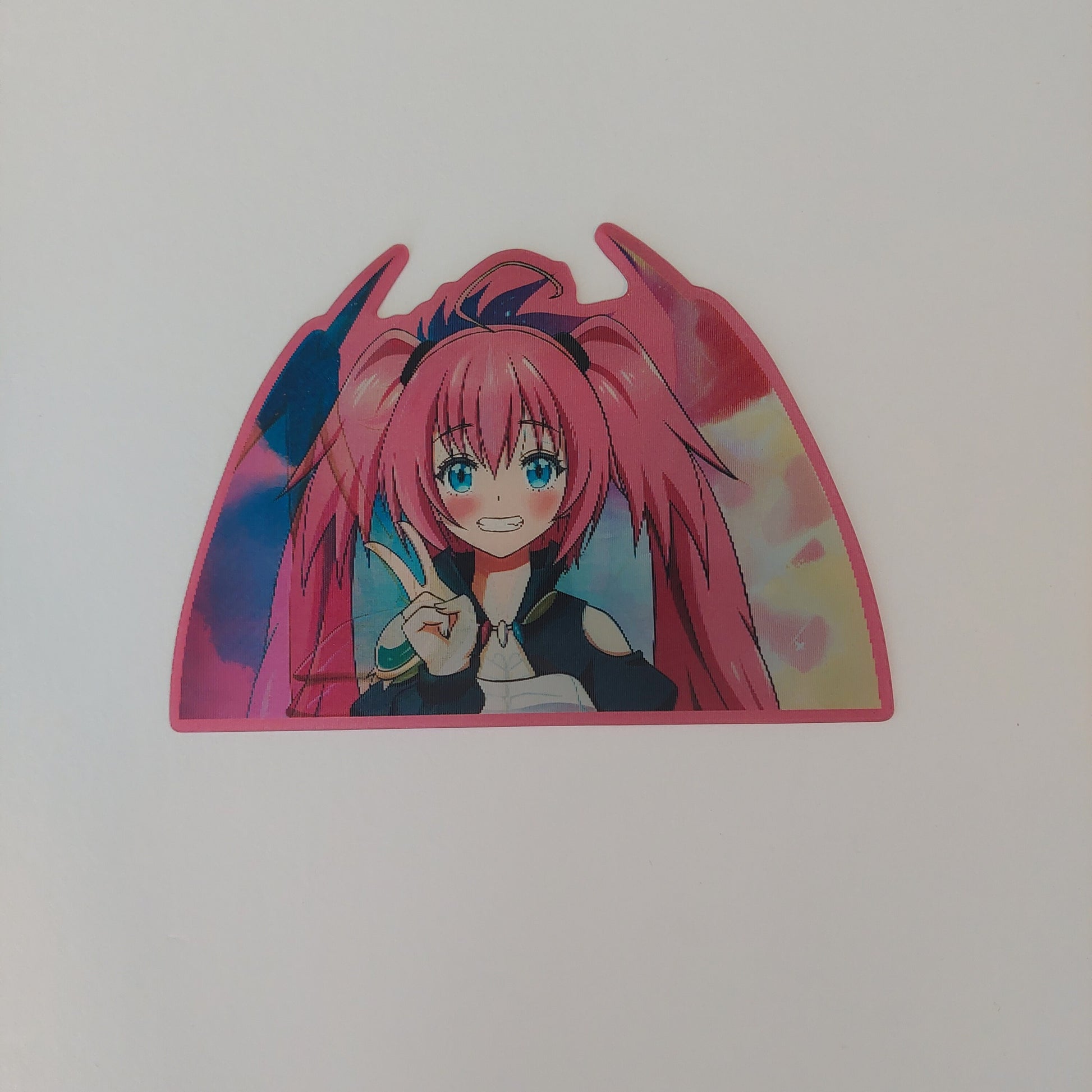 Transforming Demon Girl, Peeker Sticker, 3D Lenticular Car Sticker, Motion Sticker, Anime Sticker, Kawaii Sticker