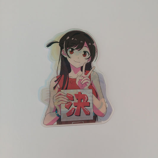 Cute Girlfriends, Peeker Sticker, 3D Lenticular Car Sticker, Motion Sticker, Anime Sticker, Husbando Sticker