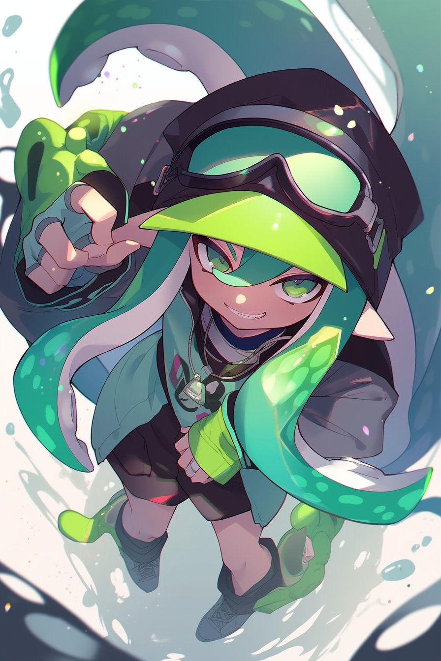 Video Game Squid 4x6 mini print