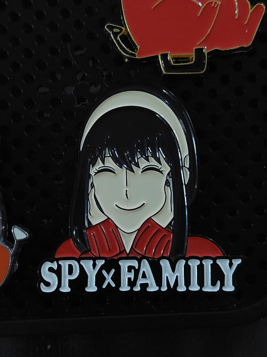 Set of Anime-Inspired Secret Agent Family Enamel Pins