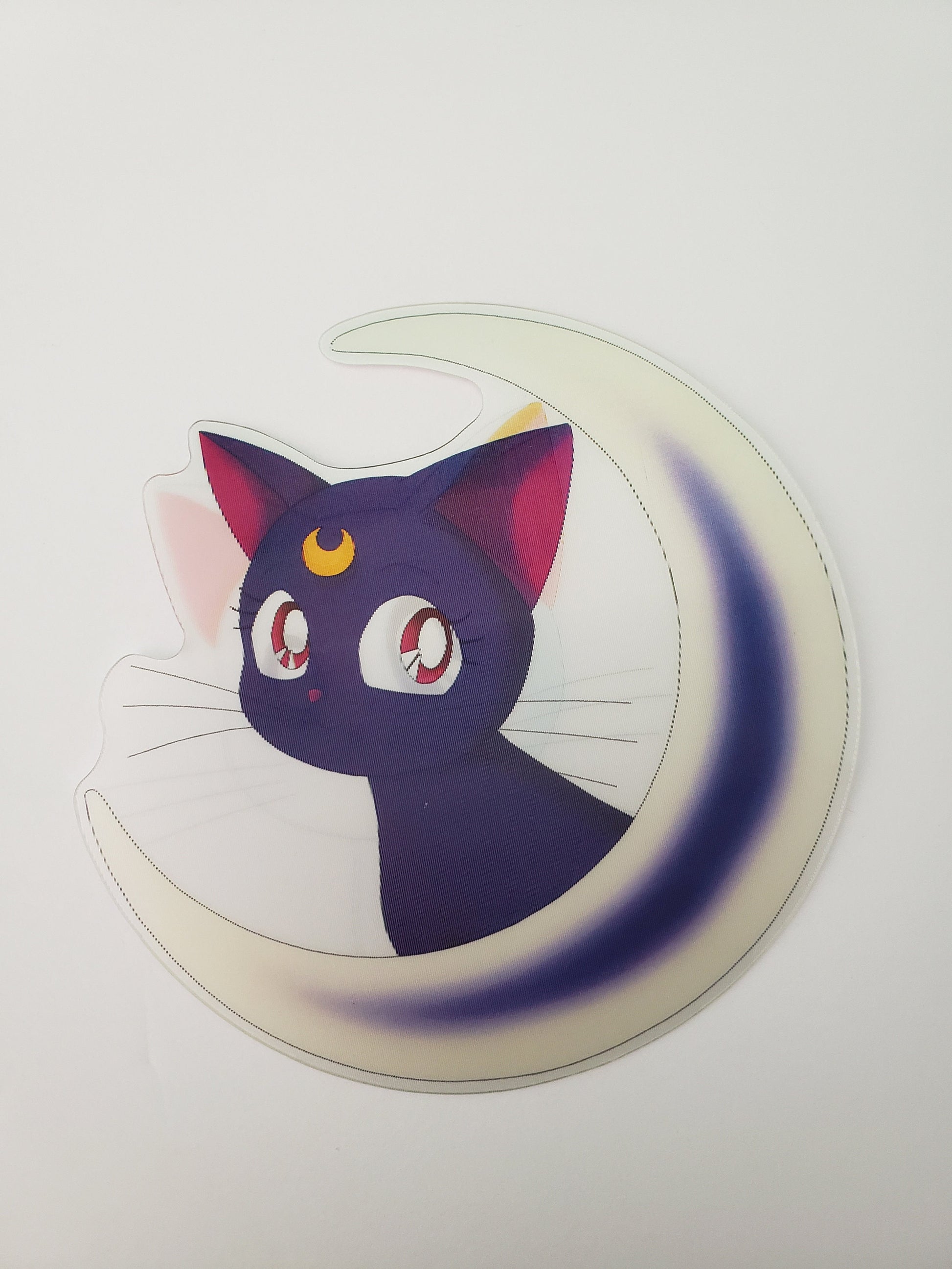 Moon Loving Cats, Peeker Sticker, 3D Lenticular Car Sticker, Motion Sticker, Anime Sticker, Kawaii Sticker