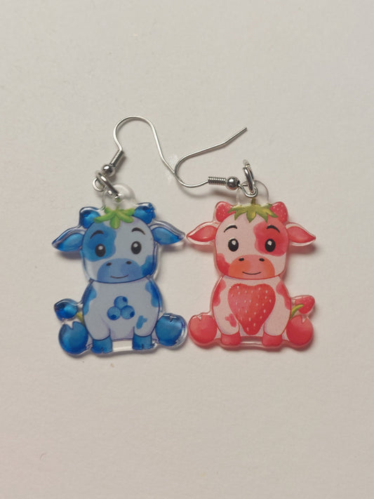 Kawaii Cute Cow Earrings A Delightful Gift Choice