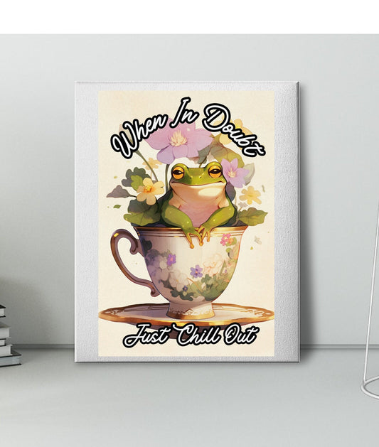 Serene Sipper: A Frog's Guide to Relaxation