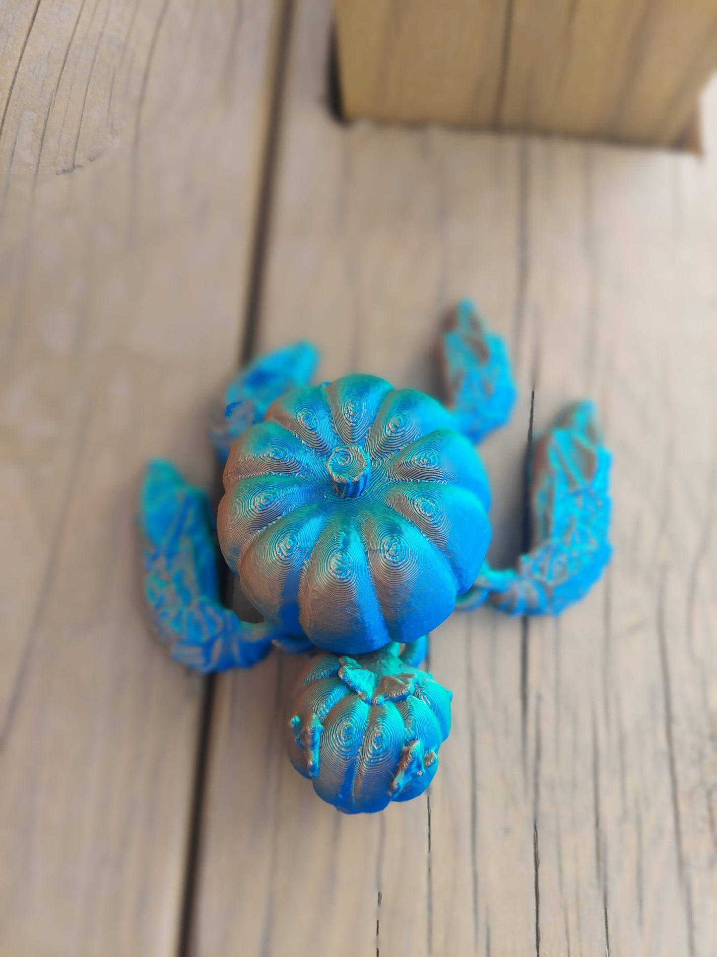 3D-Printed Articulated Pumpkin Turtle Fall Decor Desk Decor Fidget Toy