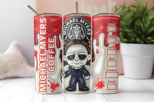 Icon of Horror Chibi 20oz Tumbler - Customizable Slasher-Themed Travel Cup - Perfect Gift for Thriller Genre Fans