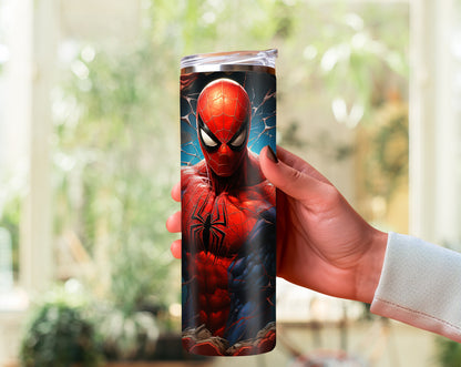 Web-Slinging Hero 20oz Tumbler - Customizable Superhero-Themed Travel Cup - Ideal for Comic Book Enthusiasts