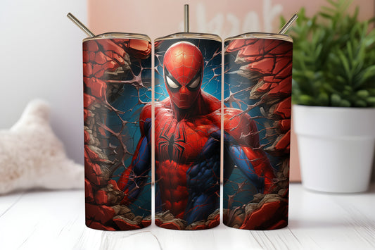 Web-Slinging Hero 20oz Tumbler - Customizable Superhero-Themed Travel Cup - Ideal for Comic Book Enthusiasts