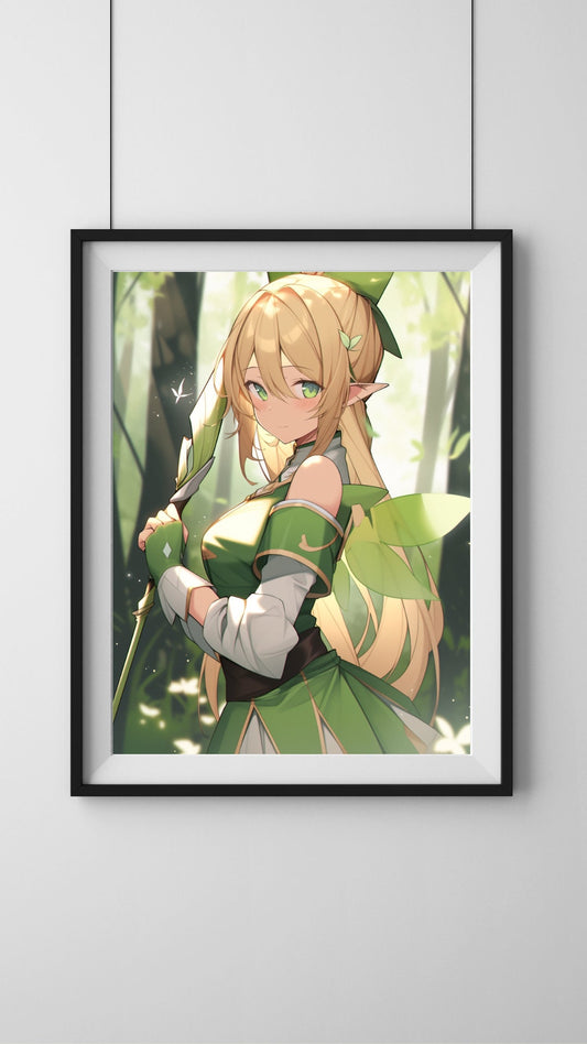 The Forest Sentinel Art Print, Anime Poster, Waifu, Manga-Inspired Home Decor, Anime Art Print
